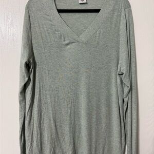 Cabi V Neck Long Sleeve Sea Green T-Shirt XL